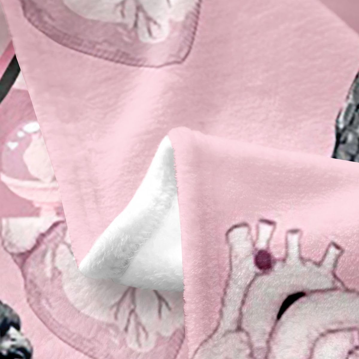 Erosebridal Sugar Skull Throw Blanket, Halloween Skelebone with Flowers Fuzzy Blanket, Garden Pink Rose Floral Flannel Blanket for Bed Couch, Geometric Honeycomb Plaid Fleece Blanket, Queen Size