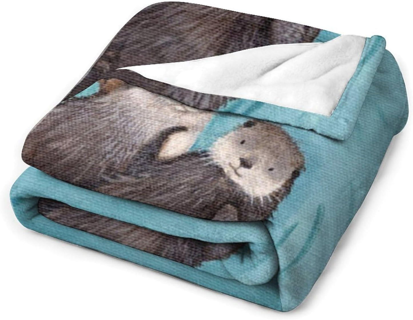 Otters Holding Hands Throw Blanket for Couch Super Soft Warm Lightweight Throw Blankets Cozy Flannel Bed Blanket Cute Decorative Blankets for All Seasons Home Decor Gift 50"*60"（130 * 150cm）