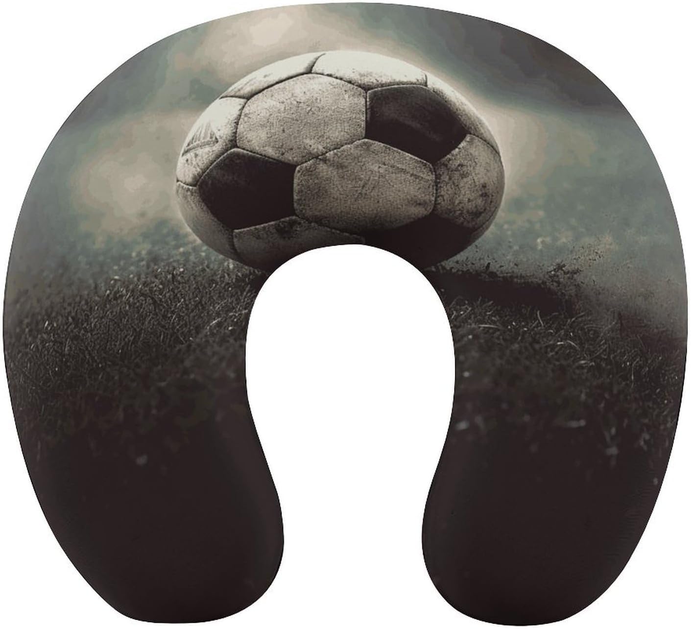 Sport Soccer Neck Pillow Memory Foam U Shaped Pillows Portable Pillows for Shoulder Travel Head Support Pillow with Concealed Zipper for Airplane Car Home Office