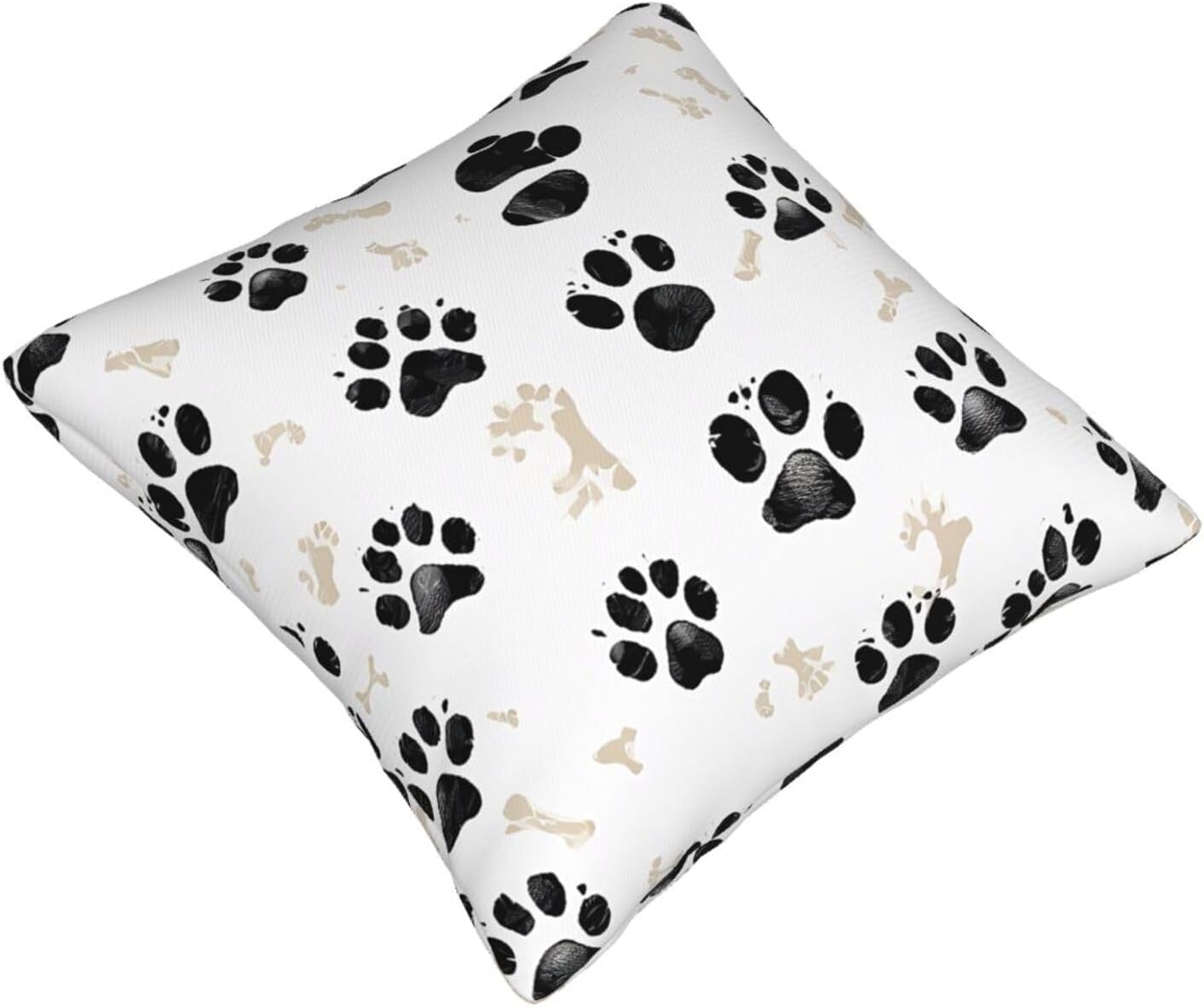 All-Season Square Pillow Covers 18"X18", Bone, Decorative Throw Pillow Covers for Sofa Bed Couch, Hidden Zipper Cushion Cover, Square Lumbar & Accent Pillowcases for Home Decor