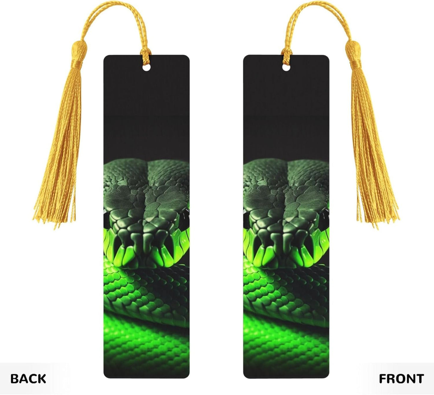 3D Snake Bookmark Ornament, Wooden Bookmarks with Tassel, Book Mark for Book Lovers Page Markers Reading Gifts for Women Men Handmade Wood Bookmark Tag Label