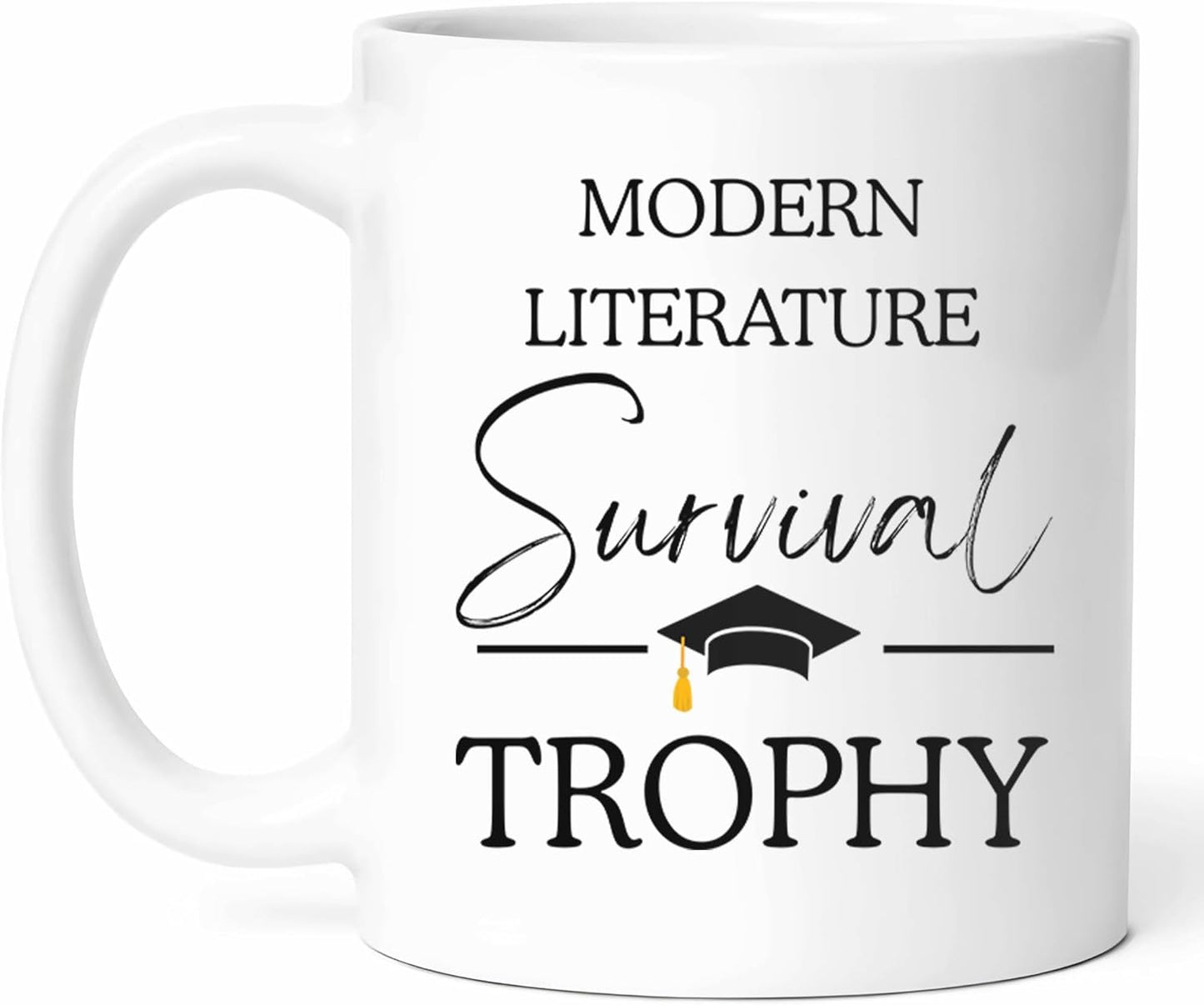 Modern Literature Graduation Mug - Literary Scholar Coffee Cup - Book Lover Funny Gift From Friends - Fiction Fan Tea Mugs - Enthusiast Cups - 11 Oz Ceramic Gifts For Graduates, Birthday, Him, Her