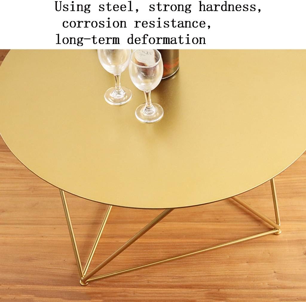Side Table 19inch Metal Side/End Table Round Balcony Leisure Coffee Table Bedside Table for Indoor/Outdoor/Reading/Drinking Tea Corner Table