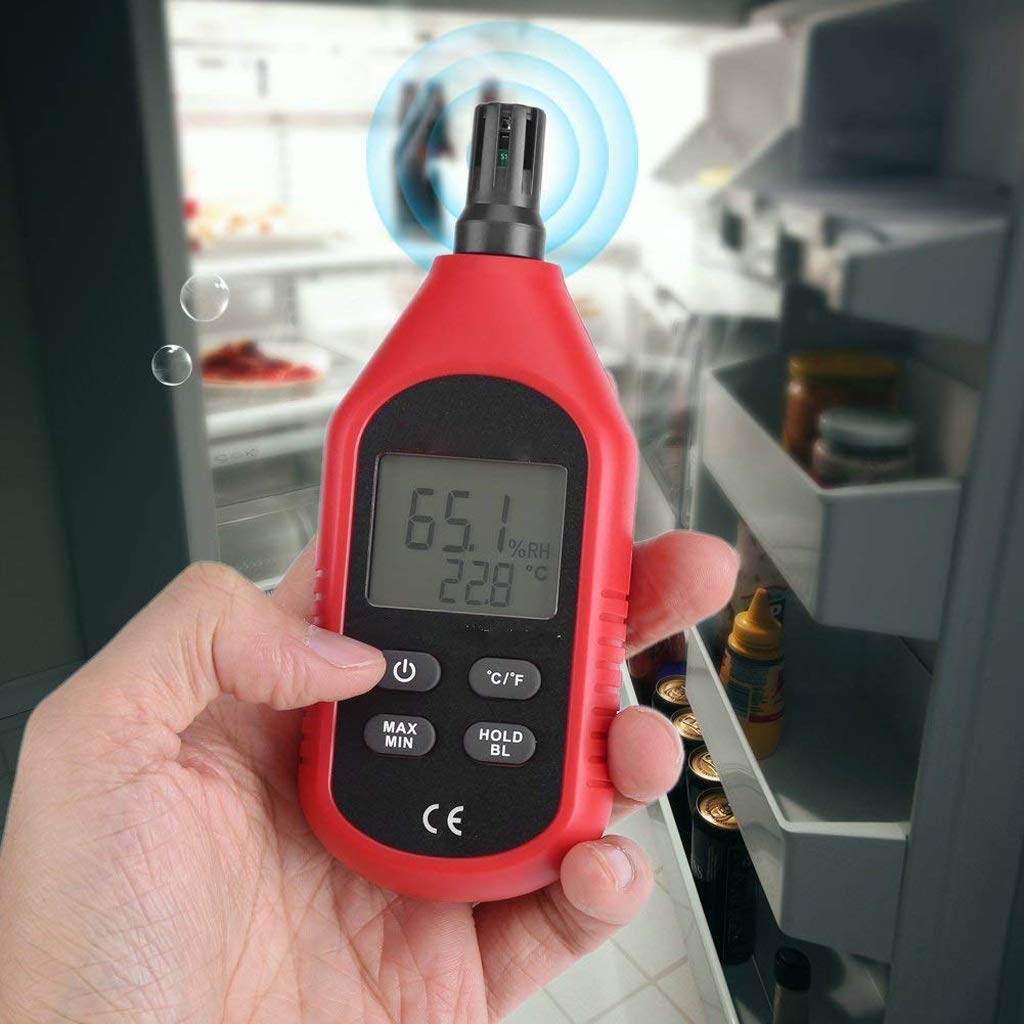 Digital Thermometer Hygrometer Air Temperature Humidity Meters Gauge with Big Screen Stand