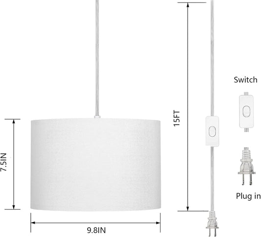 2pcs Plug in Pendant Light, Hanging Lamp with RGB Smart Bulb, Hanging Lights with Plug in Cord Hanging Lights for Bedroom Kitchen Dining Living Room Pendant Lights Fixture