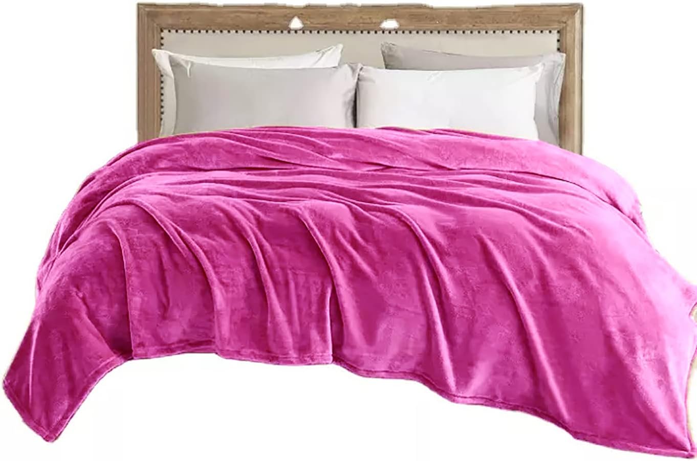 Home Must Haves Super Soft Warm Cozy Comfortable Breathable Bed Sofa Couch Picnic Luxurious Throw Blanket Hot Pink Queen Size