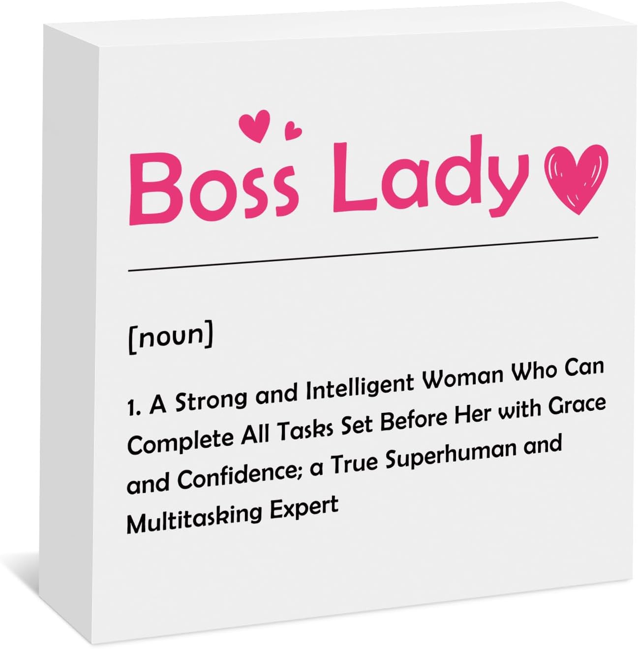 Wood Box Sign Gifts for Boss Lady Boss Gifts for Women Thank You Appreciation Gift for Female Leaders Manager Christmas Birthday Retirement Leaving Going Away Present Female Leader