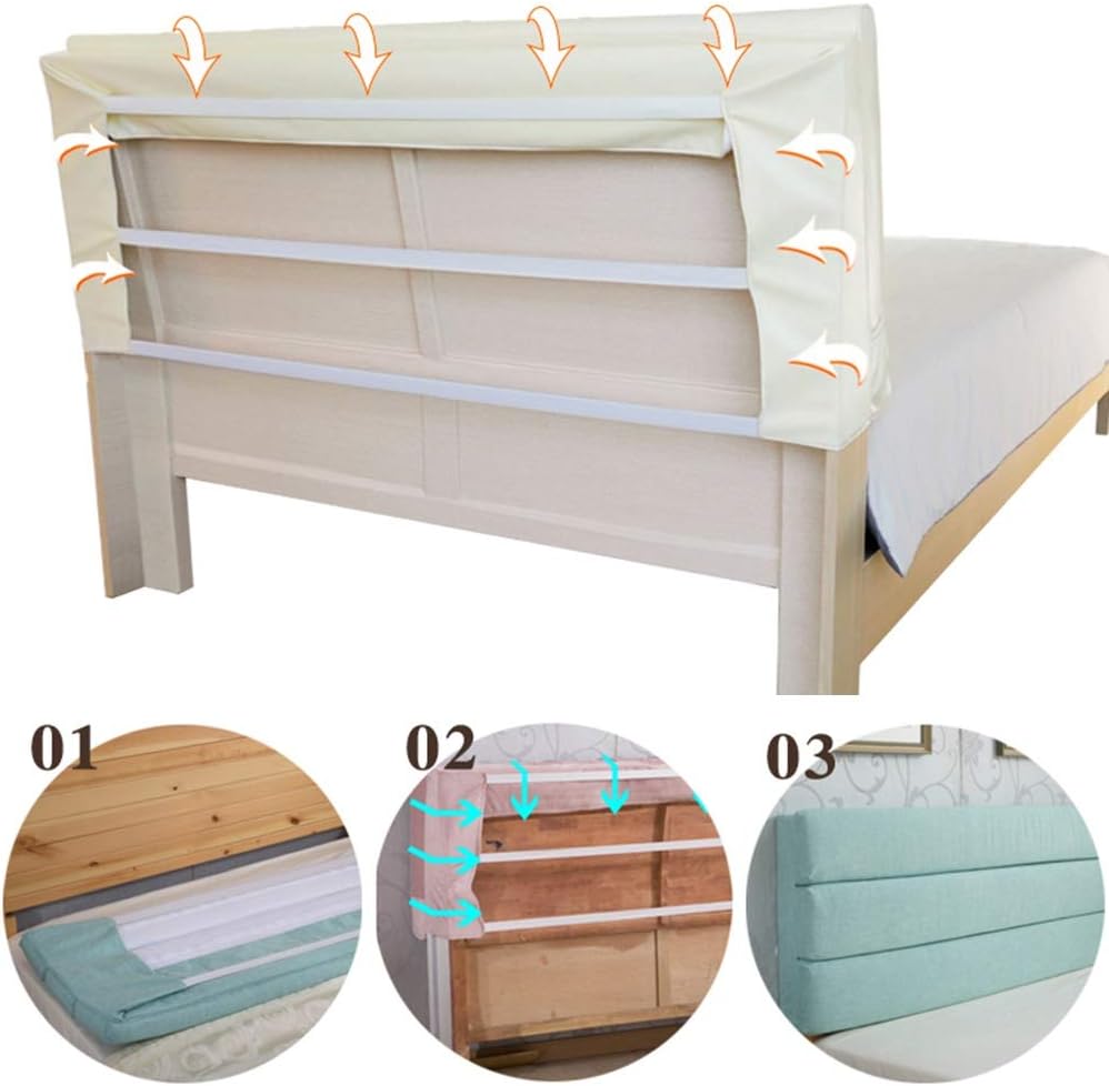 Bed Backrest Cushion Upholstered Headboard Lumbar Support Pillow Reading Backrest Easy to Remove and Wash 5 Colors 13 Sizes (Color : Purple Size : 150x55x6cm) (Dark Gray 180x55x6cm)