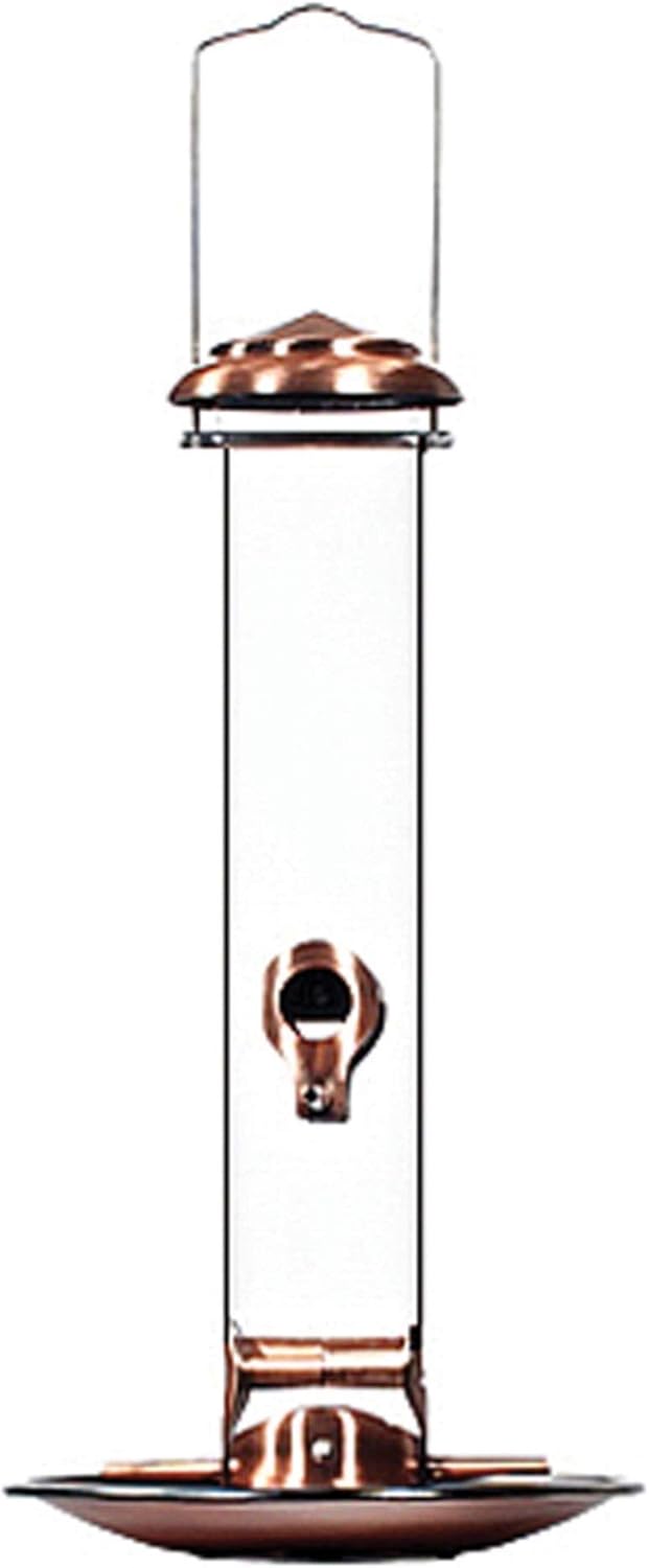 Woodlink NACOP Audubon Copper Tube Wild Bird Feeder with Tray, 16.5-Inch