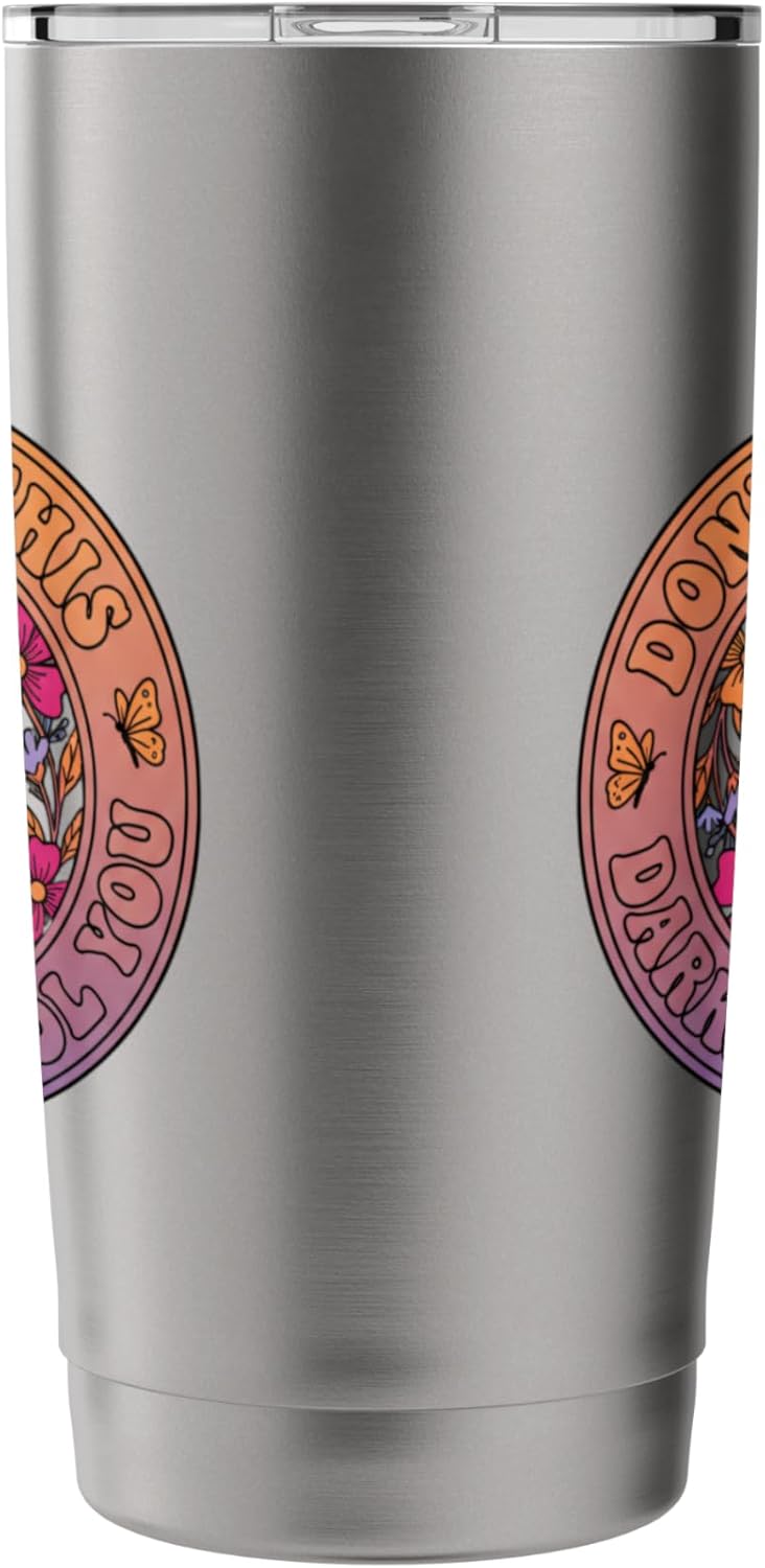 Don T Let This Darkness Fool You Peace Sign Dad Hippie Retro Stainless Steel Insulated Tumbler