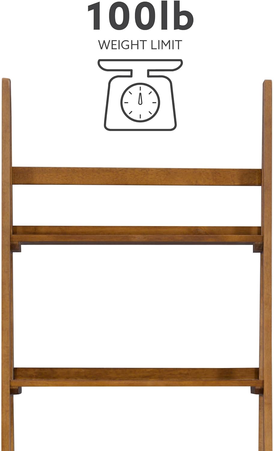 Linon Melissa Walnut Mid-Century 5 Shelf Bookcase