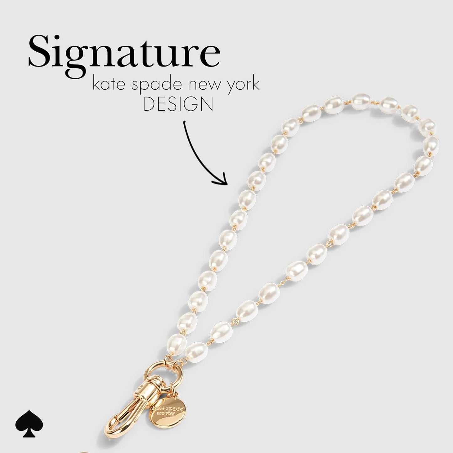 kate spade new york Phone Charm - Detachable Cell Phone Lanyard - Sea Pearl
