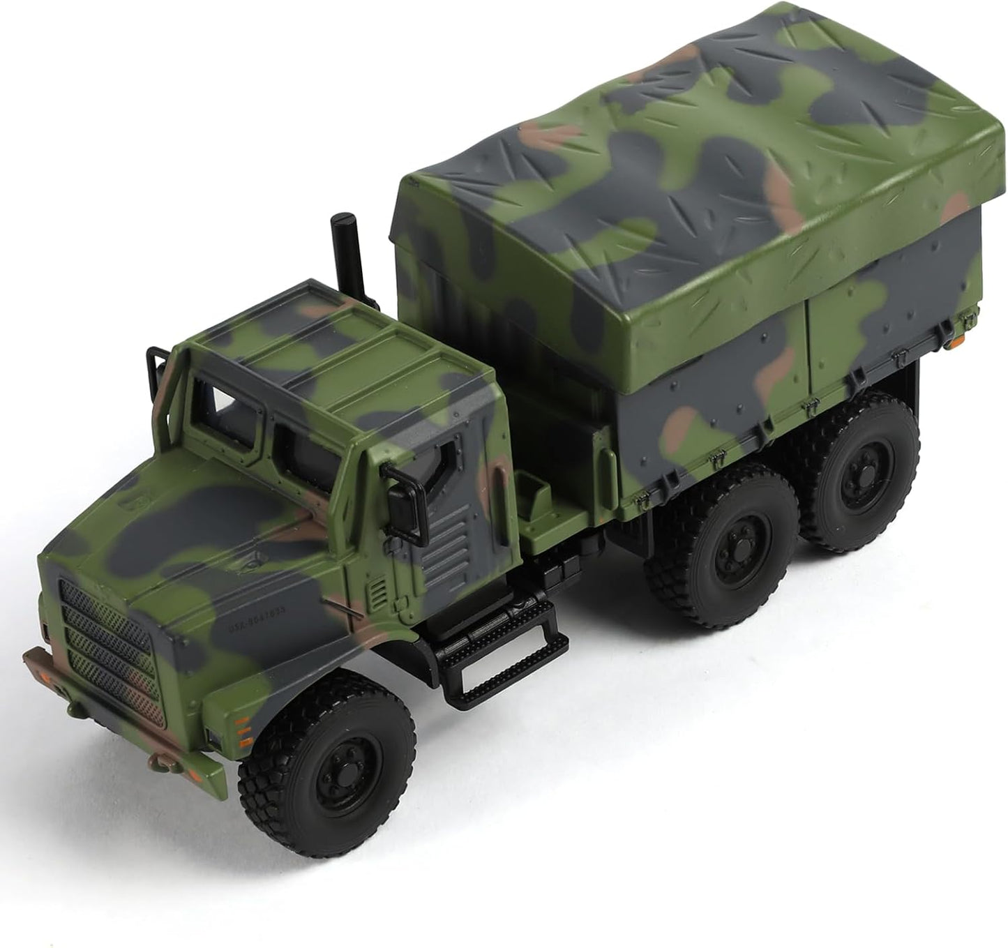 1/64 Tactical Truck Model Military Truck Armored Car Military MTVR MK23 Medium Vehicle Die-cast Metal Model Kit for Collection or Gift (Camouflage Green)