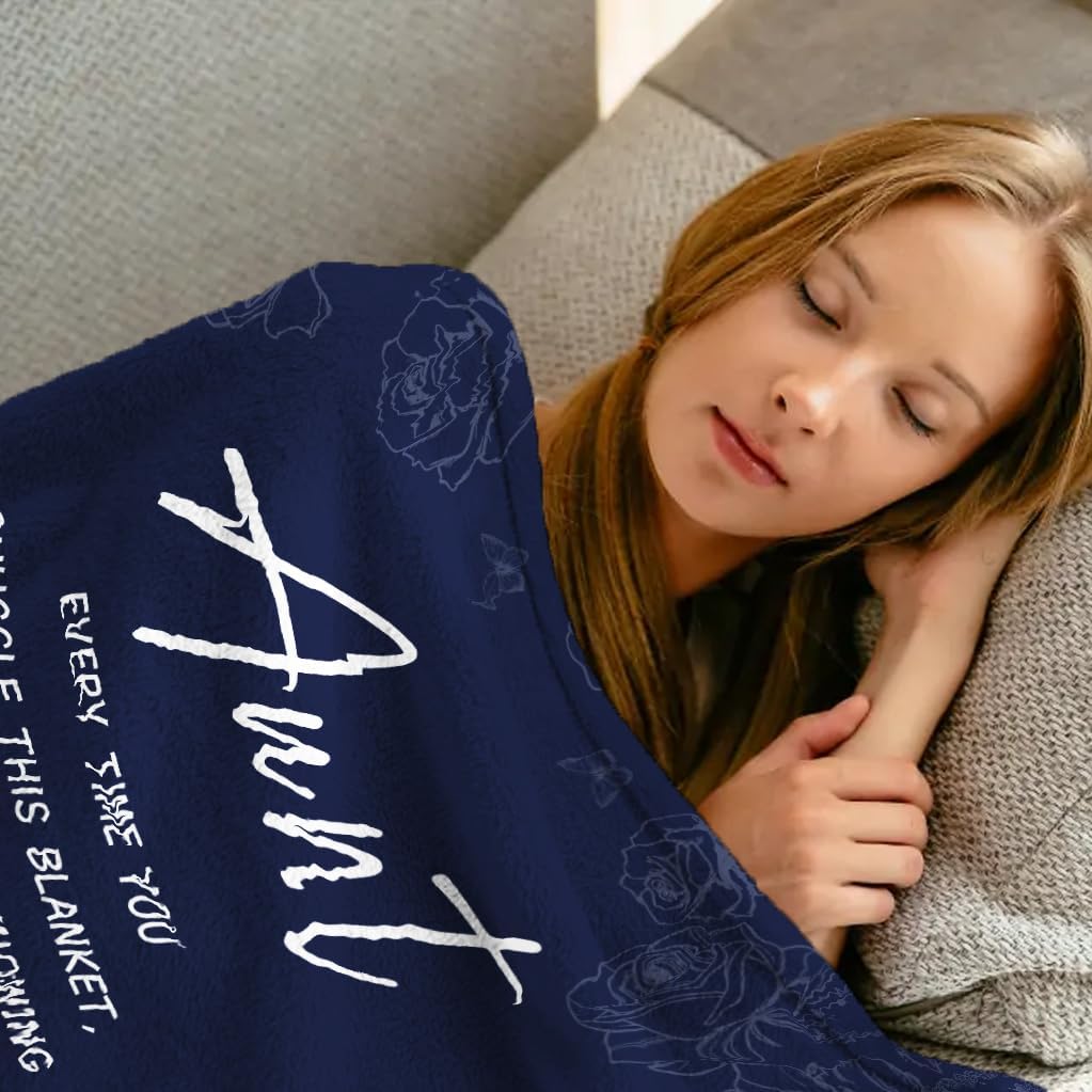 Gifts for Aunts for Mothers Day Christmas, Aunt Gift Blanket, Aunt Birthday Gifts Throw Blankets 60"x80"