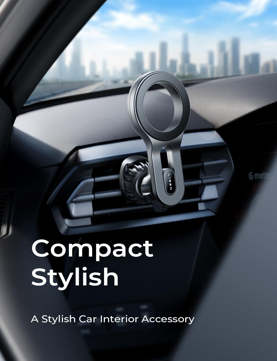 LISEN for MagSafe Car Mount, 2026 Magnetic Phone Holders for Car Air Vent Phone Mount [Ultra-Magnetic] Hands Free Cell Phone Holder Car Accessories Gifts for Men Women fit iPhone 17 16 15 14 13 12 Pro
