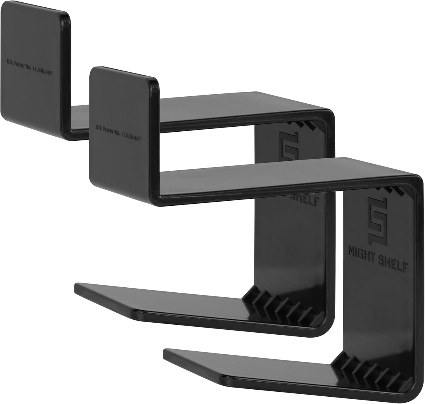 Dual Shelf - Concealed Under Bed Hidden Shelf for Baseball Bat, Shotgun, Rifle, Baton, Gun Or Golf Club - Ideal Concealed Storage for Quick Access Self Defense Items - Sold in Pairs