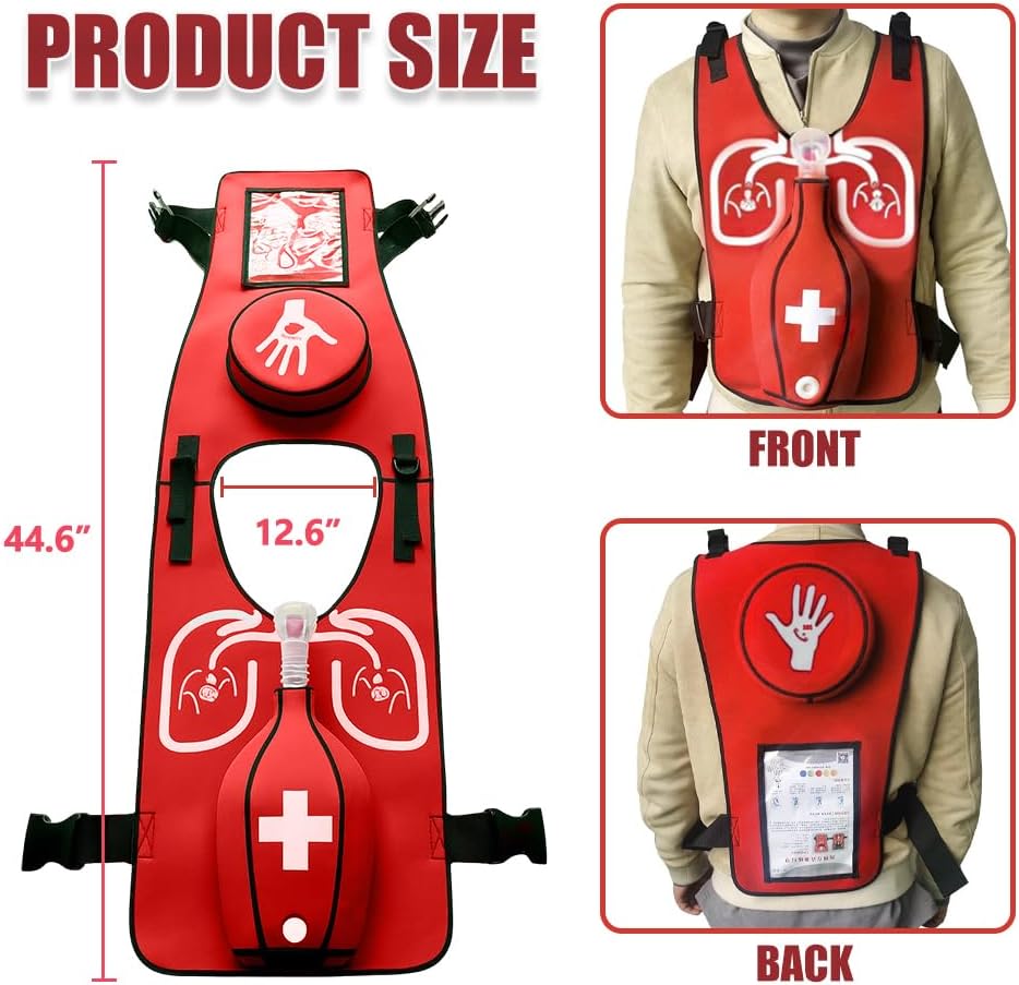 Upgraded Heimlich Practice Training Vest - Anti-Choking Obstruction Model for First Aid Teaching, Nursing and Student Education Accessories (Adults)