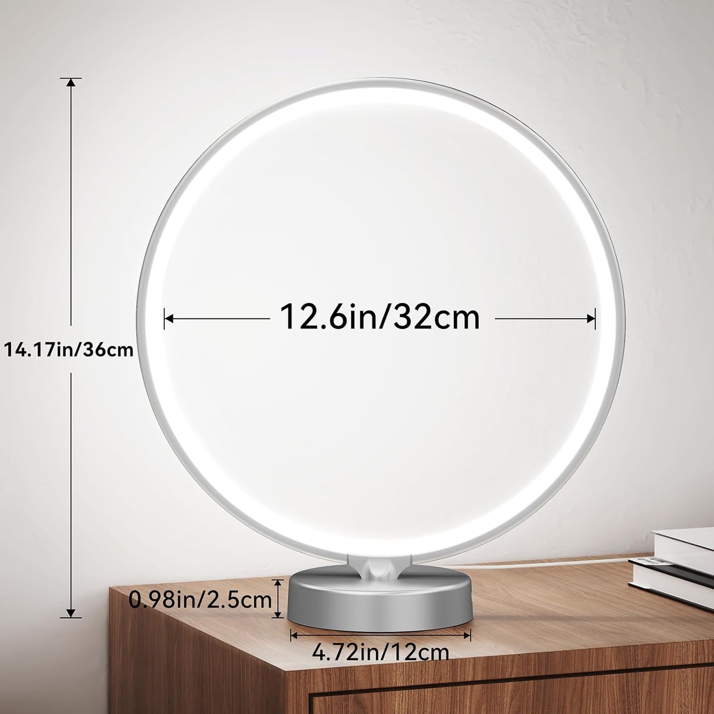Light Therapy Lamp - 2 in 1 Desk Lamp 10000 Lux Sun Lamp with Dual Controls, 4 Timer, Dimmable, 3 Color Temperatures - Artificial Sunlight Happy Light Box