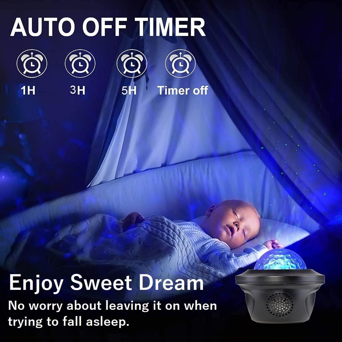 20 Lighting Effects Galaxy Projector, Large Projection Music Speaker, Remote Control Star Galaxy Light, Timer Night Light Projector for Kids Adults, Led Sky Light for Bedroom Gifts