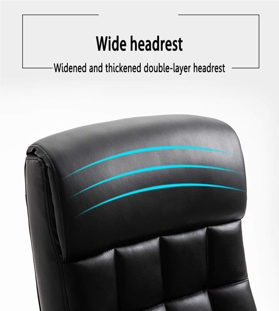 Ergonomic Executive PU Computer Chair with Headrest and Backrest 165 Comfortable Lounge Chairs for Reception Study Bedroom Meeting Room