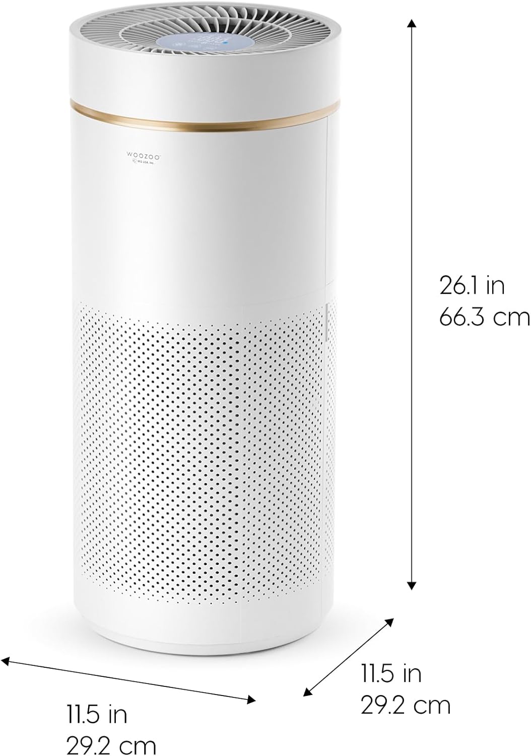 IRIS USA WOOZOO True HEPA Air Purifier, H13 filter removes 99.97% of particles, pollen, pet dander, smoke, and odors. Covers up to 1,558 ft², featuring auto mode, air quality indicator, and filtration