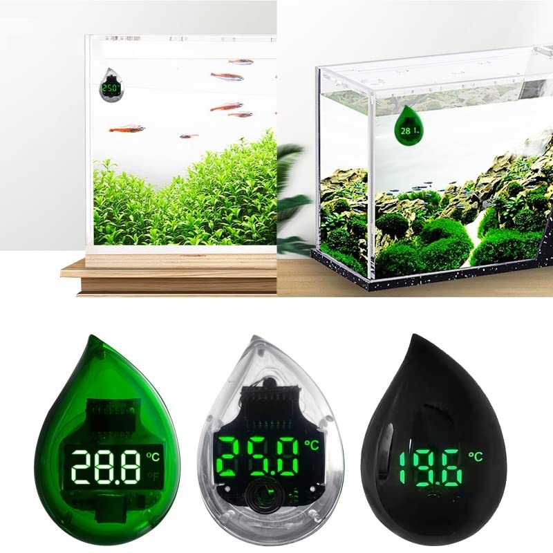 Aquarium Thermometer Digital Fish for Tank Thermometers LED for Touch Screen Adhere Out of the for Temperatur(D)
