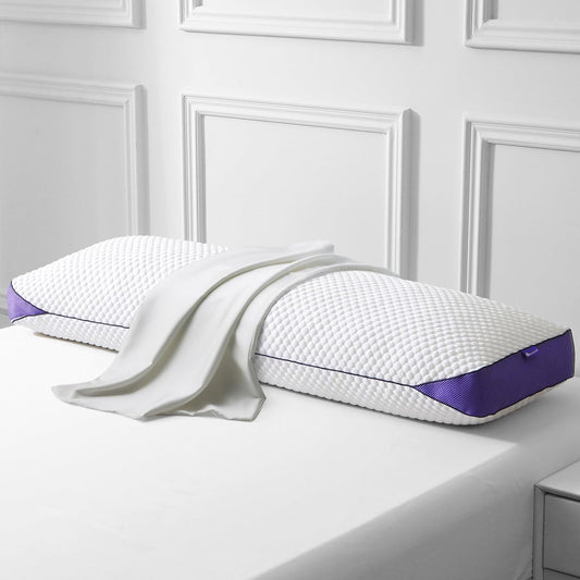 HOMELAB Adjustable Shredded Memory Foam Body Pillow Bundle with Mulberry Silk Pillowcase, Cooling Long Pillow Full Support for Side Sleepers, Back, Hip & Leg Comfort, 1 Pack 20"x52"