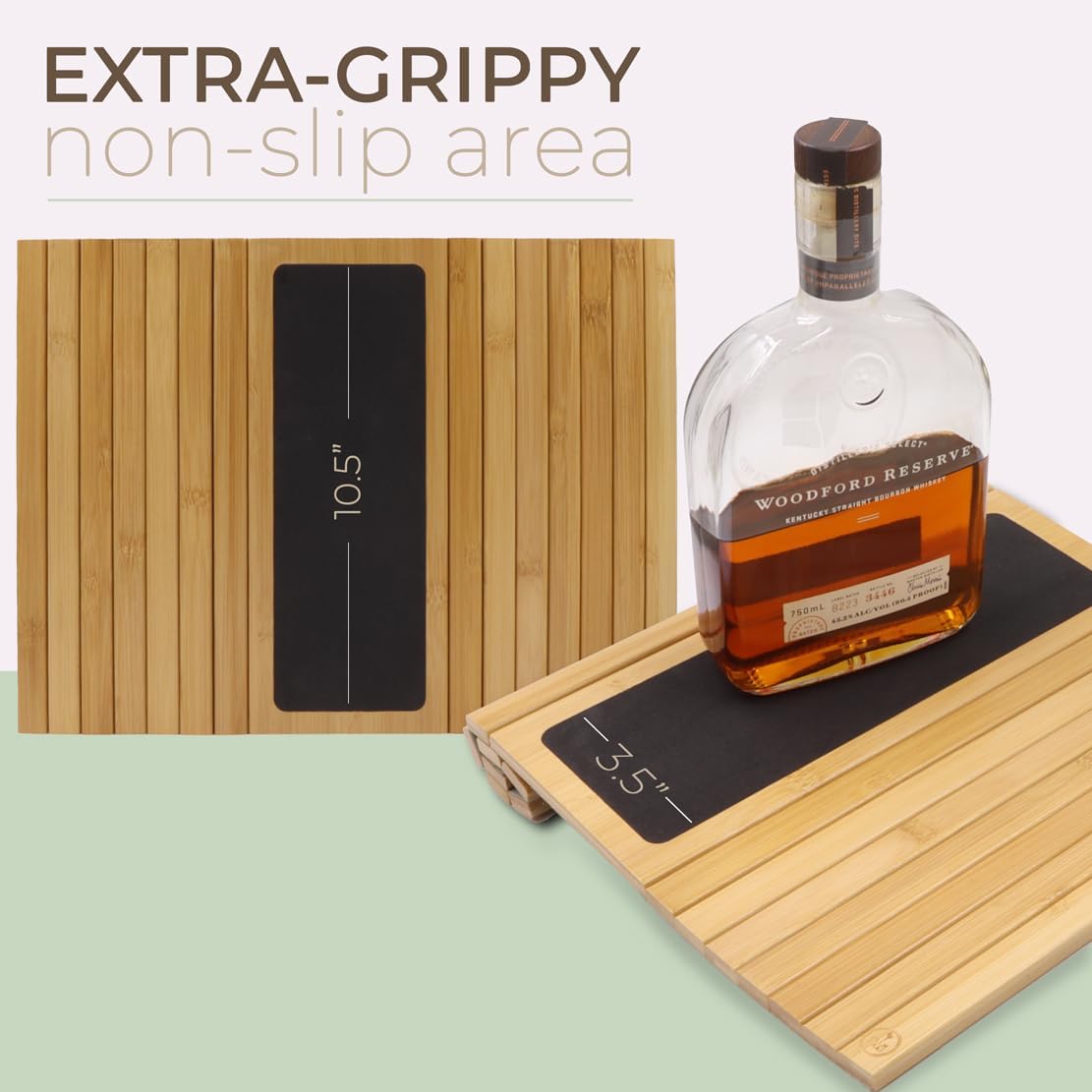 Bamboo Sofa Arm Tray: Sustainable Drink Holder & Organizer - Non-Slip Couch Armrest Protector with Coaster Functionality