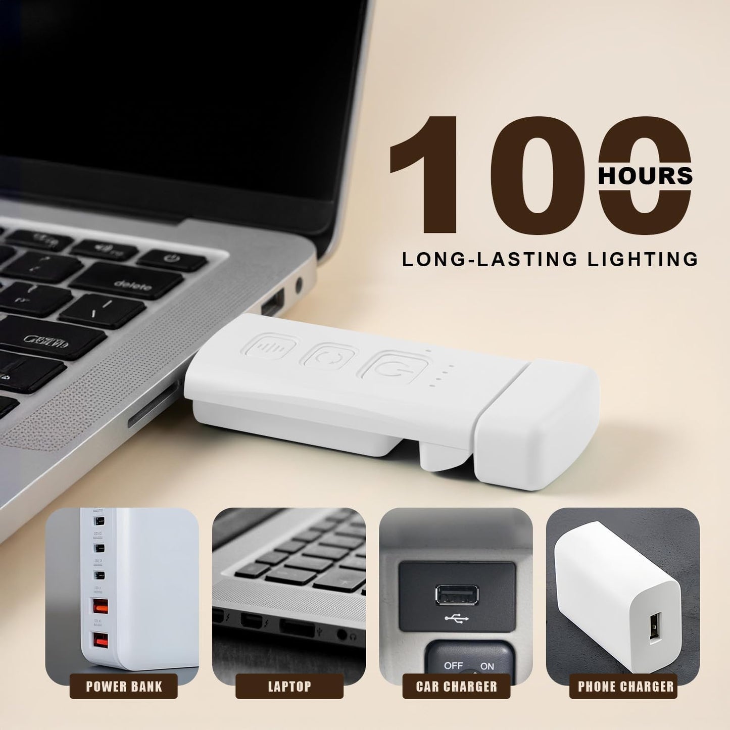 Book Light for Reading in Bed, USB Rechargeable Clip-On Bookmark Light, 3 Color Modes & 5 Brightness Levels, Eye-Caring Reading Light for Kids & Book Lovers,White