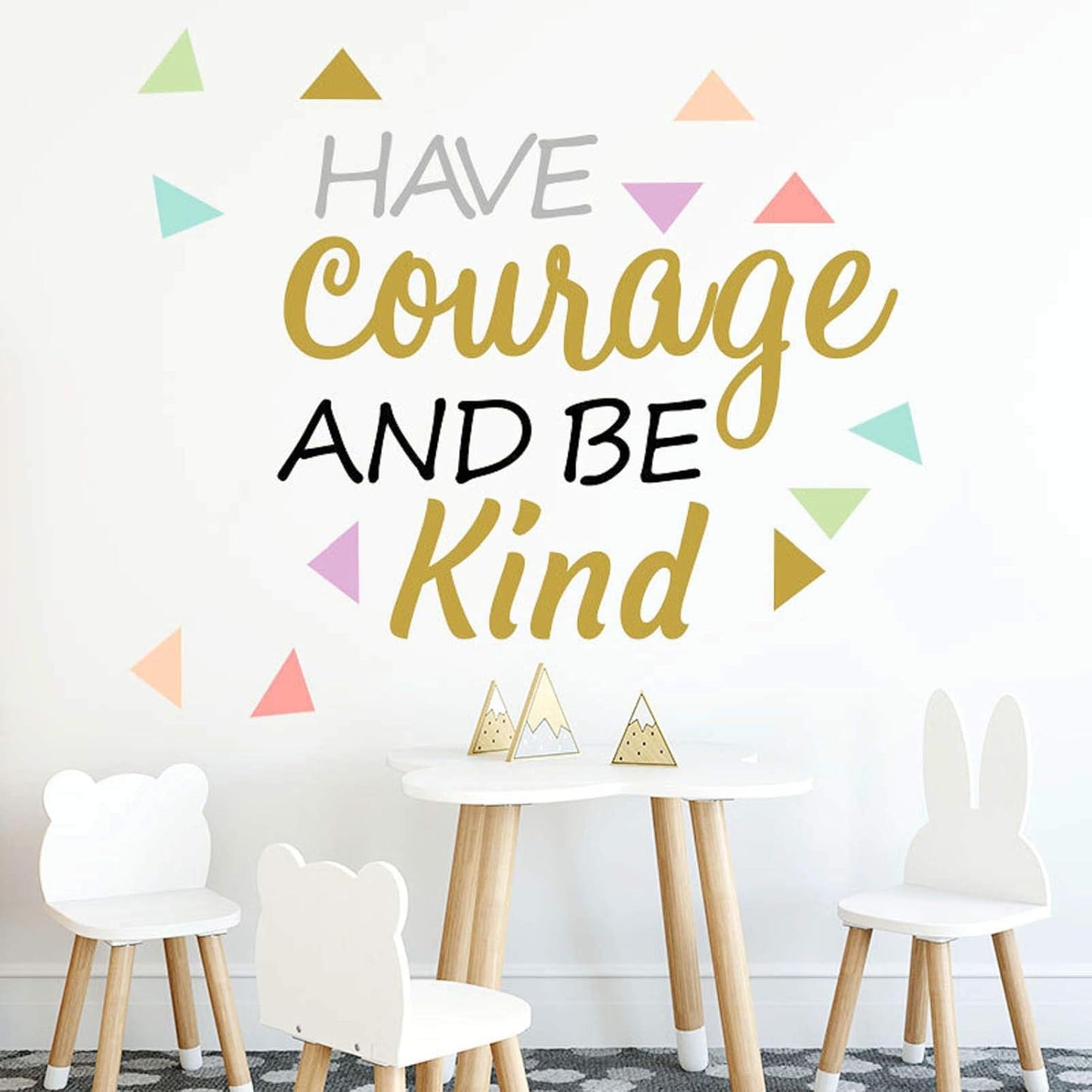 Inspirational Wall Decor Quotes for Boy Girl Room–Have Courage and Be Kind– Decor for Living Room Bedroom Classroom Playroom Nursery Girls Boys Room Wall Decals Decorations