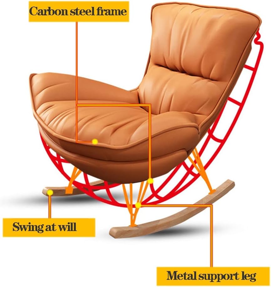 LSLYTQ Velvet Rocking ChairGlider Chair with Ottoman,Mid Century Upholstered Chair Rocking Armchair Rocker Chair for Living Room with Solid Wood Base