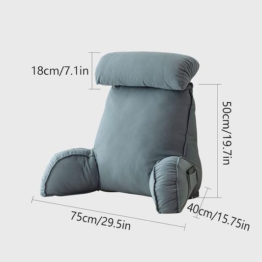 Reading Pillow with Arms, Bed Rest Pillows with Arm Rests, Lumbar Support Cushion, for Bed Back Support, for Sofas, Lounge, Recliner(B)