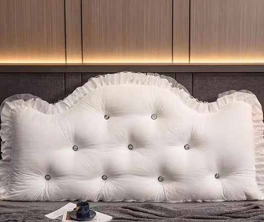 Large Headboard Backrest Reading Pillow Positioning Support Wedge Pillow for Bed Bolster Sofa Removable(Size:79"/200cm,Color:C)