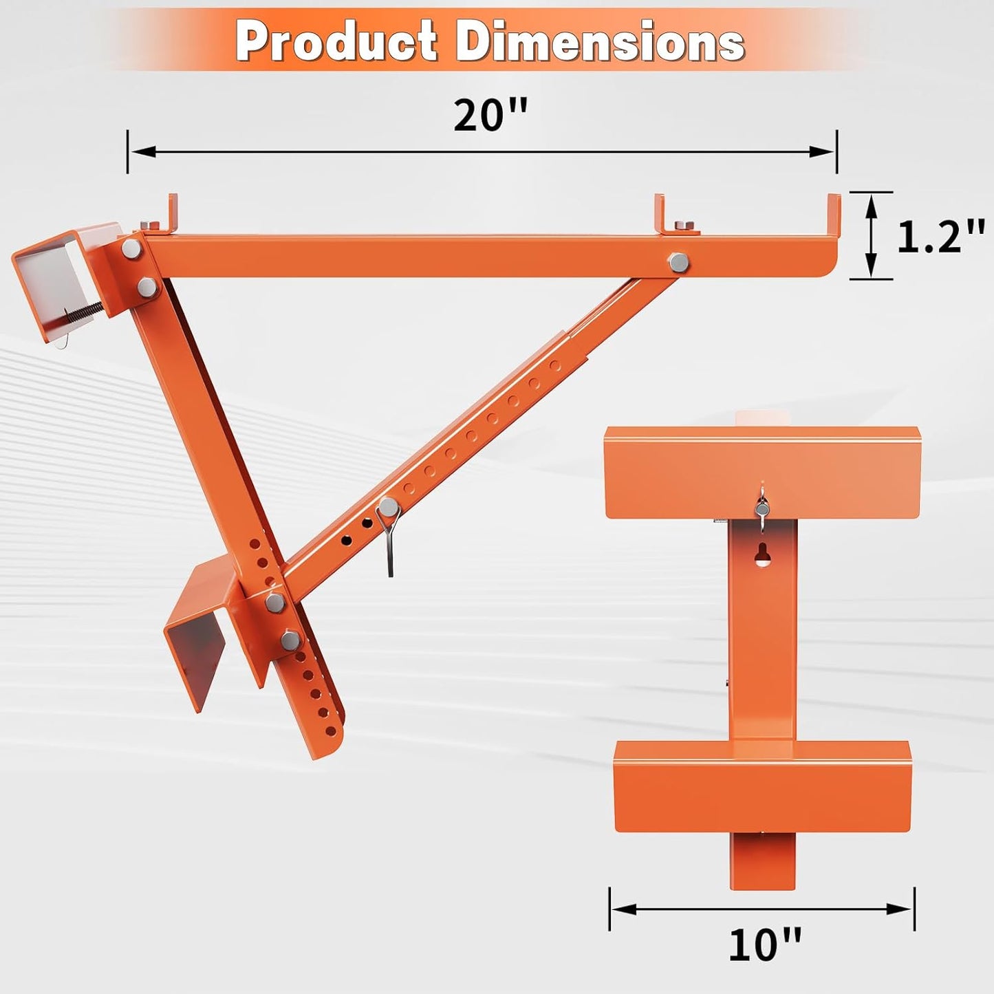 Ladder Jacks for Scaffolding Platform 2-Pack, Heavy-Duty Steel Ladder Jacks Scaffold Bracket, 350 lbs Capacity, Two-Rung Short Body Extension Ladder Jack for Roofing, Painting & Jobsite Use