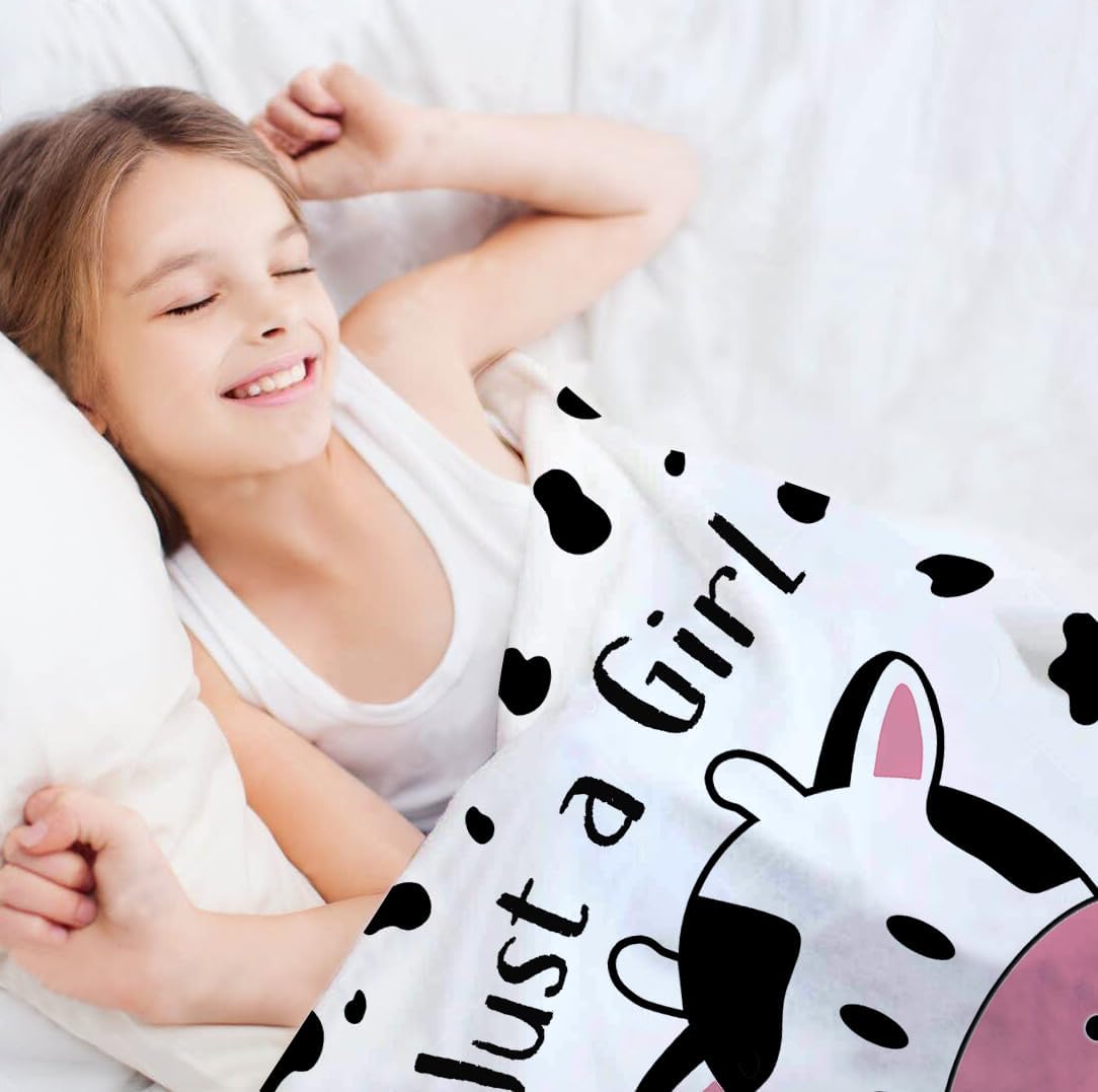 Cow Blanket Gifts for Women Cow Gifts for Cows Lovers Soft Flannel Cows Throw Blanket for Kids Adults 60"x50"