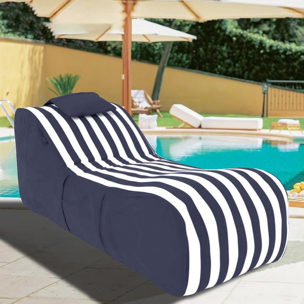 Outdoor Waterproof Bean Bag Chairs for Adults - Floating Bean Bag for Pool - Reusable Bean Bag for Swimming Without Filler Garden Beach Camp Beanbag Sofa Bed Puff Lounge(Darkgrey)