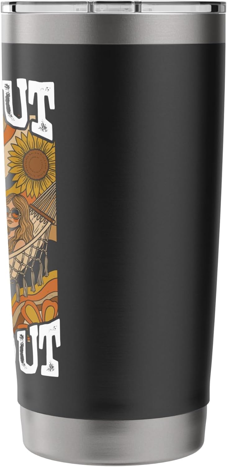 Suns Out Books Out Summer Reading Retro Book Lover Vibes Stainless Steel Insulated Tumbler