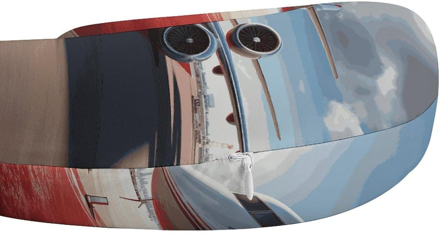 Red Carpet Airplane Neck Pillow Memory Foam U Shaped Pillows Portable Pillows for Shoulder Travel Head Support Pillow with Concealed Zipper for Airplane Car Home Office
