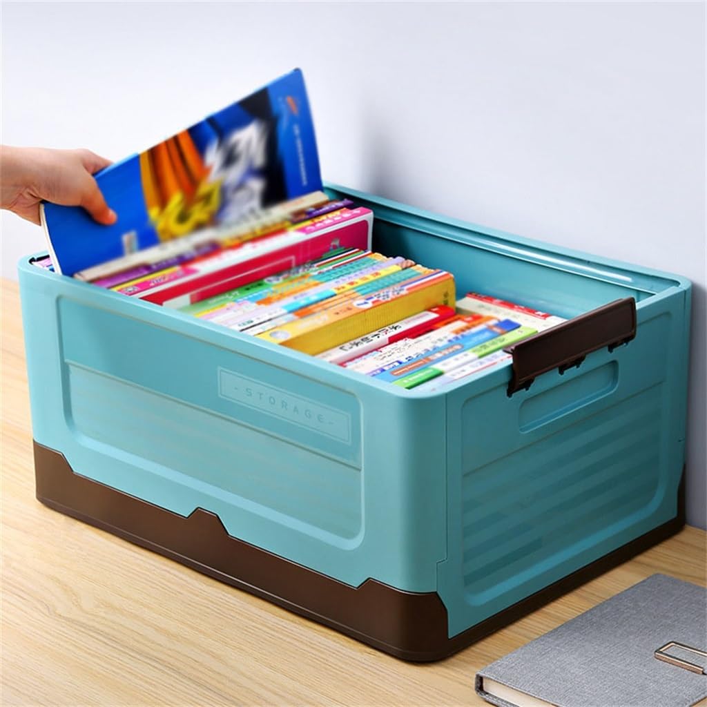 JSEIAJB Foldable Book Storage Box Household Plastic Clothes Toys Students Books Classroom Dormitory Storage Storage