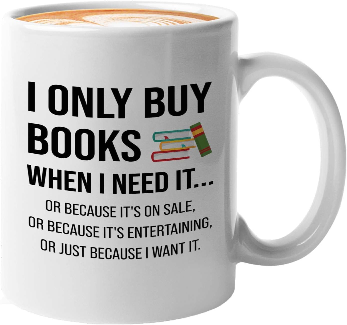 Bubble Hugs Book lovers Coffee Mug 11oz White - Only Buy Books - Author Writer Library Library Editor Introvert Book Lovers Cat Lover Chill Relax Bookworm Reading