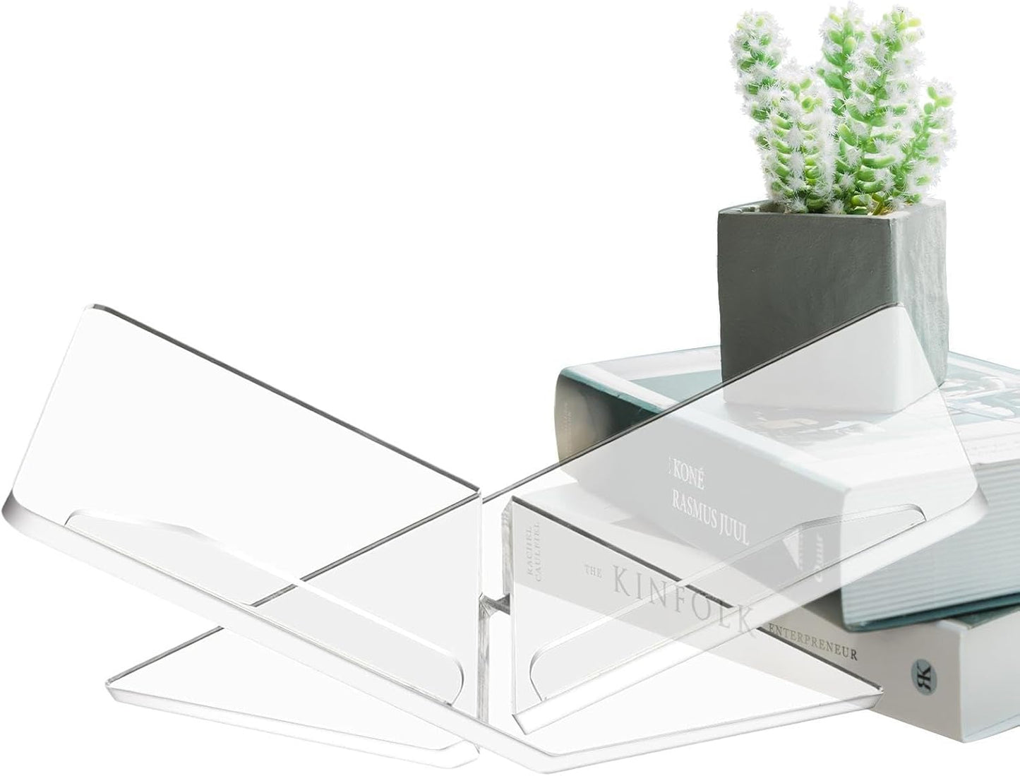 Clear Acrylic Stand, 12x7cm Book Holder for Reading Support, Heavy Textbook Display, Cookbook Shelf, Tablet Resting, Office Document Organization