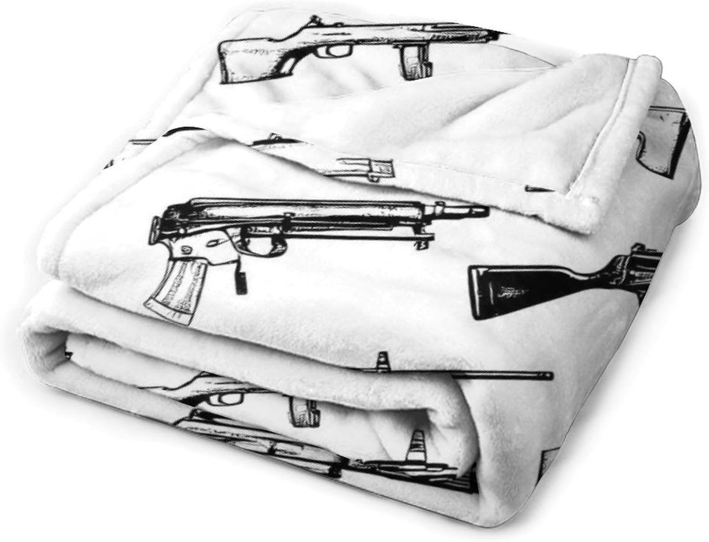 Guns Throw Blanket for Couch Bed Plush Cozy Fuzzy Flannel Blanket for All Season 50"x70"