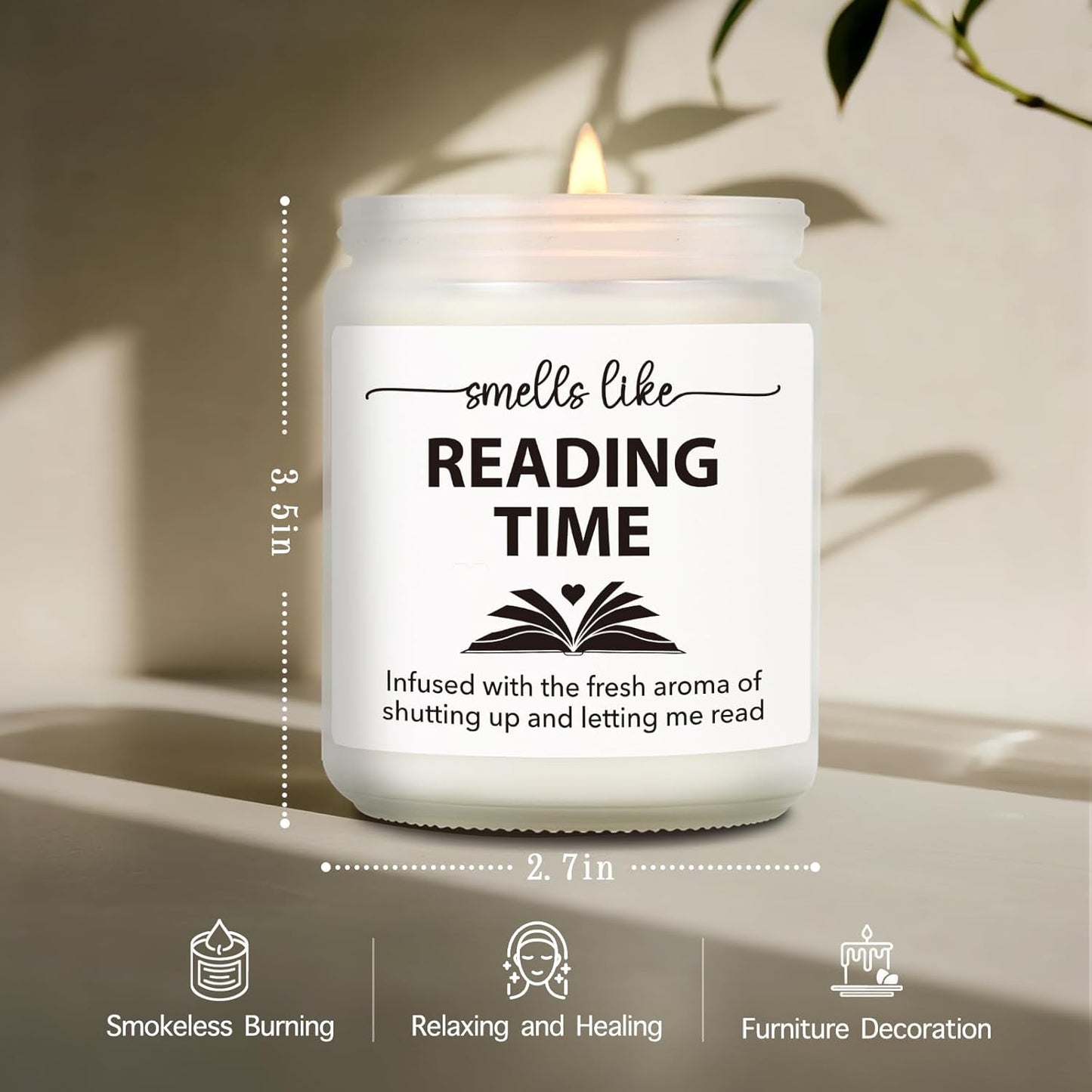 Scented Candle Gifts for Book Lovers, Smells Like Reading Time, Bookish Bookworm Gift for Women Men, Christmas Reading Day Candles Gift for Book Lovers Librarian, Reader, Author41
