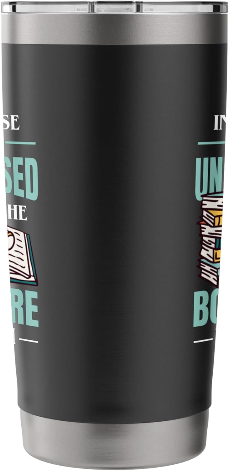In My Defense I Was Left Unsupervised Book Lover Booksotre Stainless Steel Insulated Tumbler