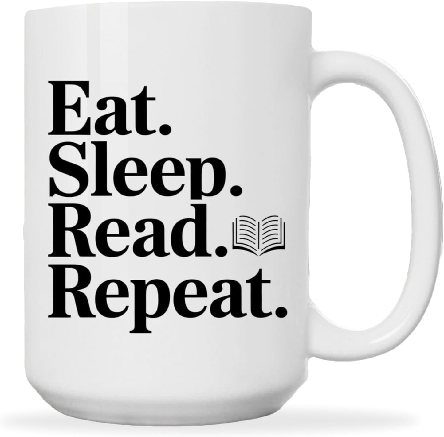 Book Lover Coffee Mug 15oz White - Read - Gift for Bookworm Reader Reading Lover Bookish Women