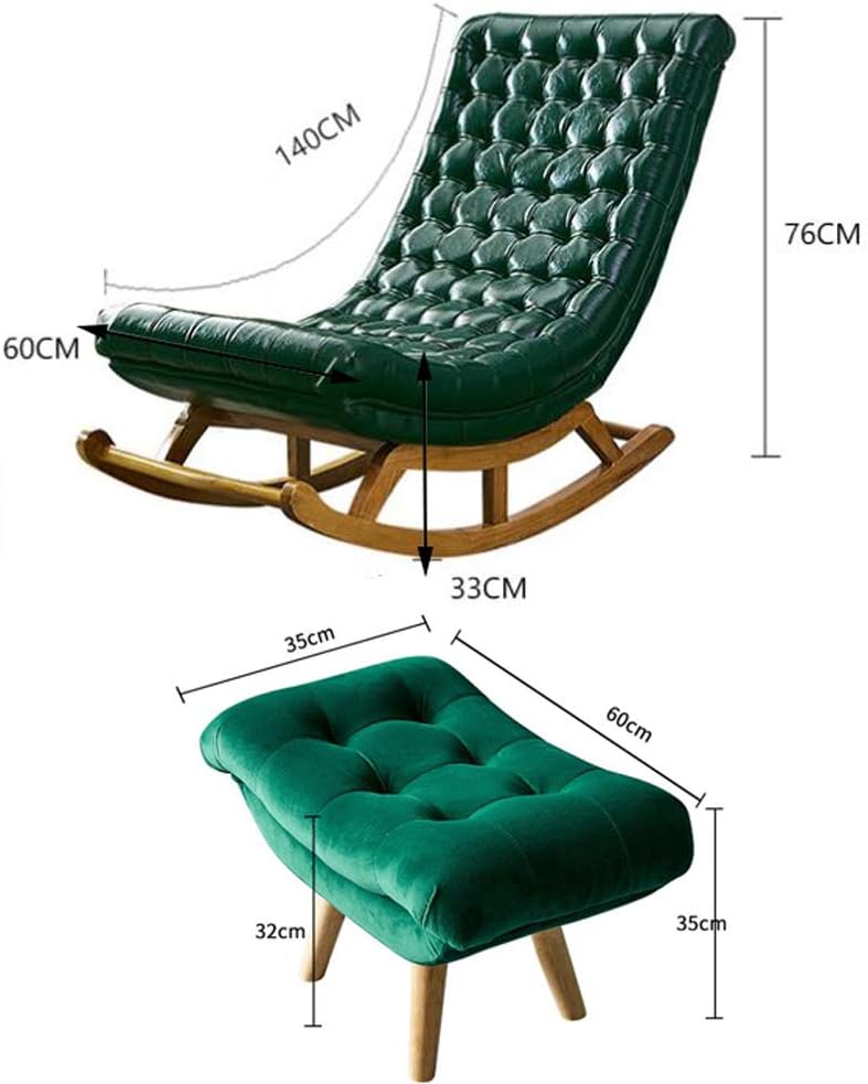 LSLYTQ Solid Wood Reclin Rocking Chair Reading Chair Deck Chair Coffee Chair Dining Chair Air Sun Loung Pregnant Woman Chair Leisure Sofa Chair