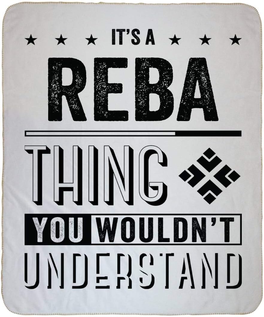 Funny Name Throw Blanket for Sofa Bed Home - It's a Reba Thing You Wouldn't Understand Fluffy Microfiber Fleece Throw Soft, Lightweight Easy Care 50"x60"