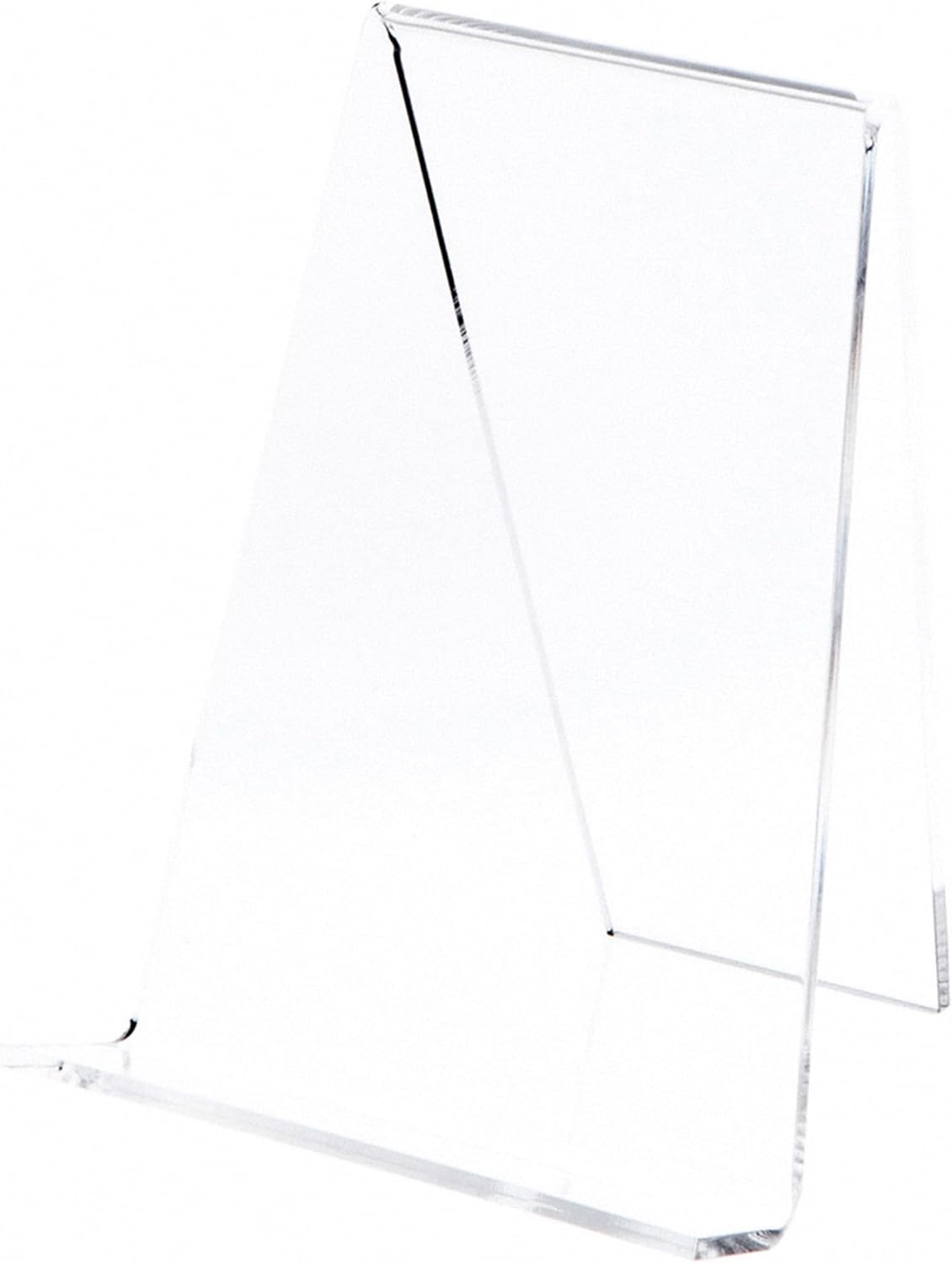 Plymor Clear Acrylic Book Easel with 1.125" Flat Ledge, 6" W x 5" D x 7.25" H