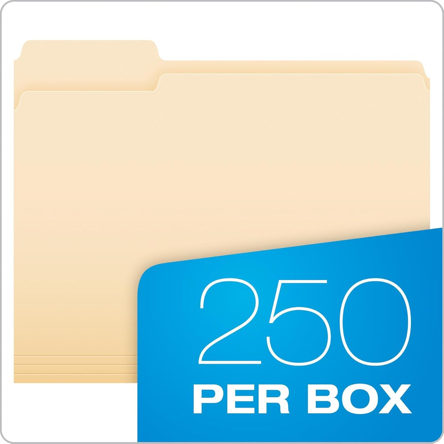 Pendaflex File Folders, Letter Size, 1/3 Cut, Manila, 250 per Box (752250)