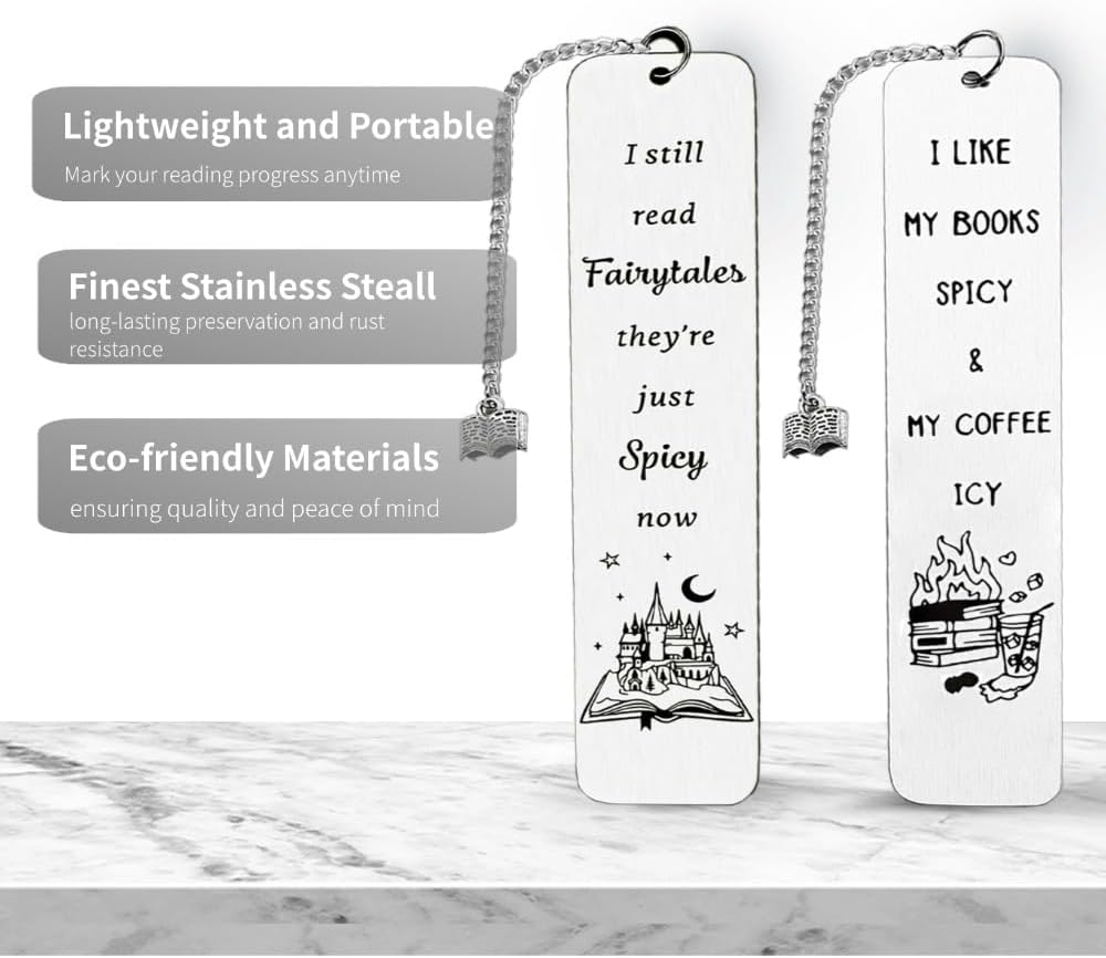 Book Marks for Reading Woman Fun Bookmarks Gifts with Book Page Marker Book Accessories for Reading Lovers Man Coffee Bookmark Spicy Cool Book Mark Birthday Christmas Thanksgiving Back to School Gift